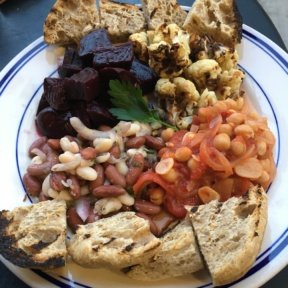 Gluten-free veggie plate from The Kitchen Next Door